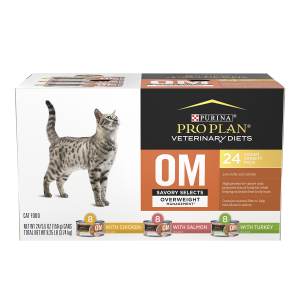 OM Overweight Management Savory Selects Wet Cat Food Variety Pack 24 Count